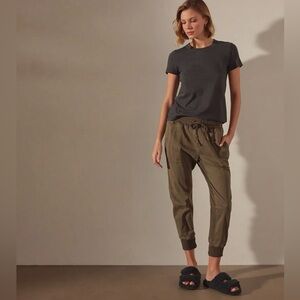 BNWOT - JAMES PERCE MIXED MEDIA PANT in Army Green; size 4
